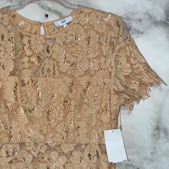 NSR Beige Lace Midi Dress - Picture 5 of 13